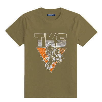 TKS Motor Bike Printed Slim Pattern Tee Shirt