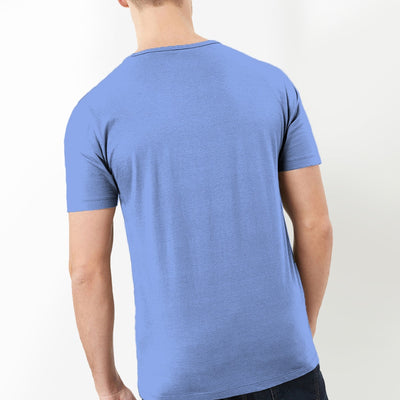 L Y F T PRINTED LIGHT BLUE TEE SHIRT