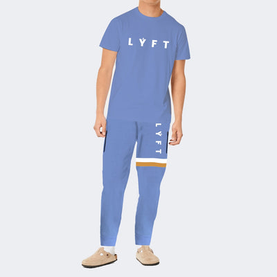 L Y F T Printed Light Blue Summer Tracksuit