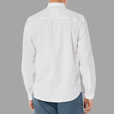PLAIN EGG WHITE FRENCH COLLAR SEMI CASUAL SHIRT