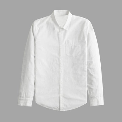 PLAIN EGG WHITE FRENCH COLLAR SEMI CASUAL SHIRT