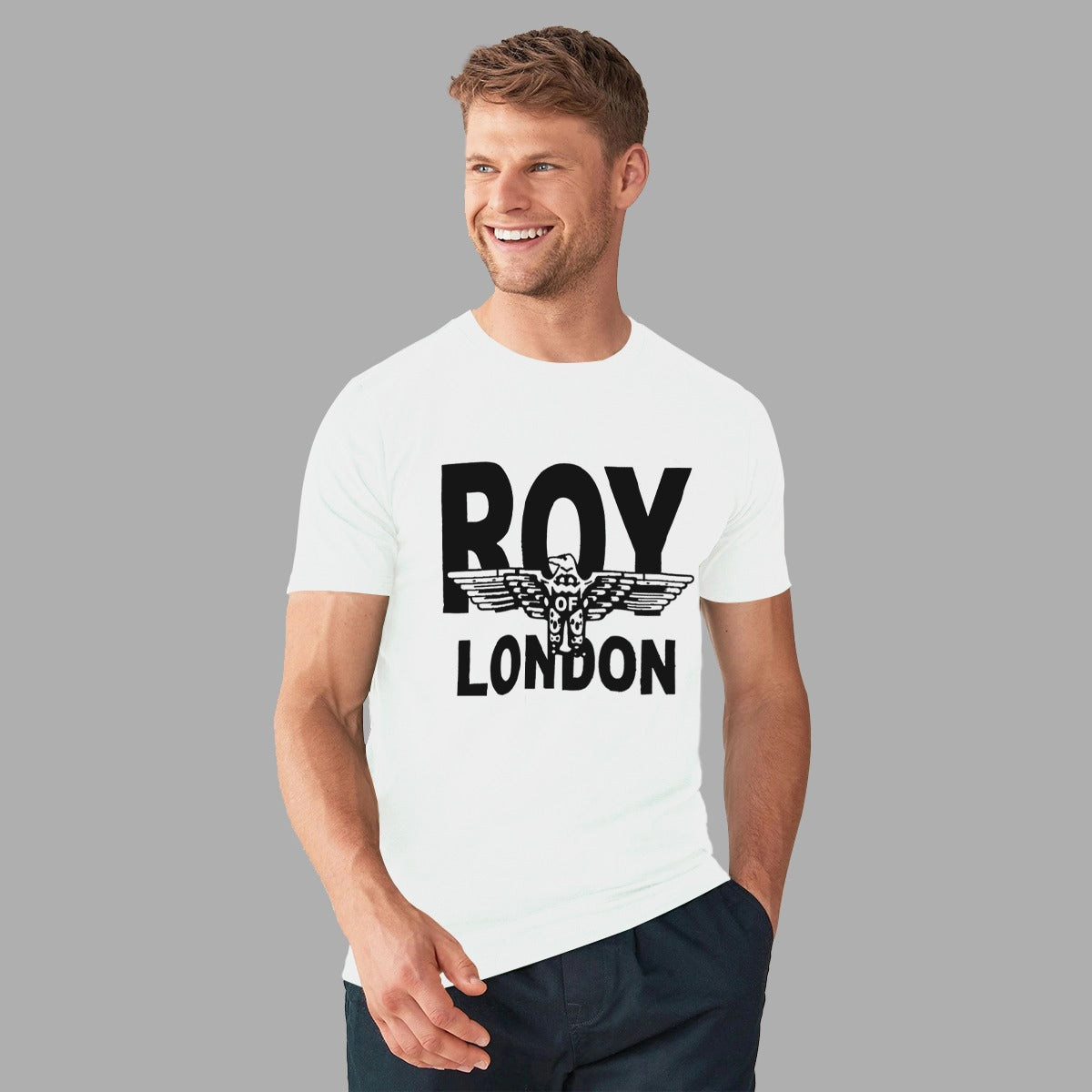 ROL SIGNATURE PRINTED WHITE TEE SHIRT