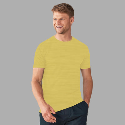 Textured Yellow Super Solid Tee Shirt