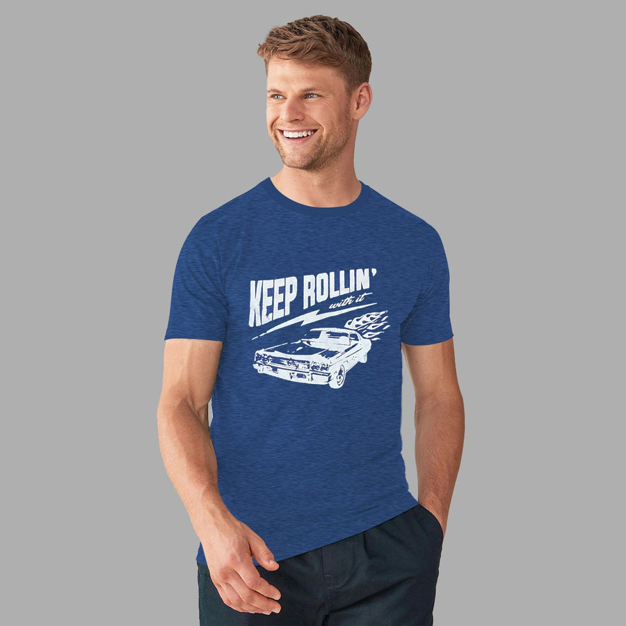 Exclusive Printed Bright Blue Tee Shirt