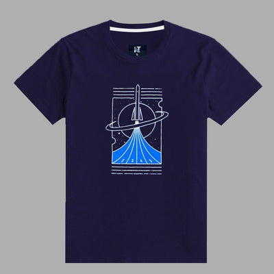 EXCLUSIVE PRINTED NAVY TEE SHIRT