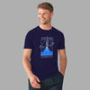 EXCLUSIVE PRINTED NAVY TEE SHIRT