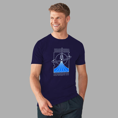 EXCLUSIVE PRINTED NAVY TEE SHIRT