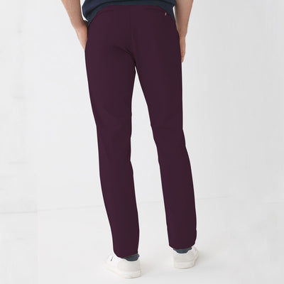 BRANDED BURGUNDY NARROW COTTON PANT