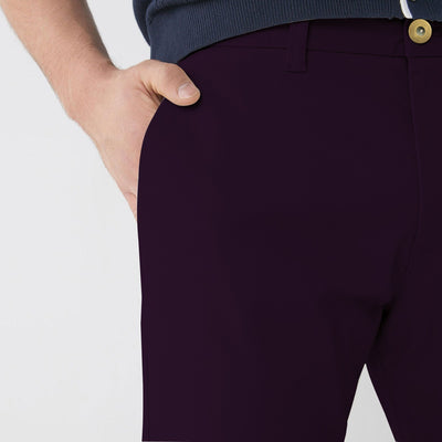 Branded Maroon NARROW COTTON PANT