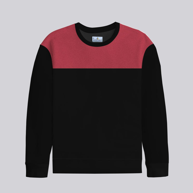 HG Combo Fleece Sweat Shirt - Red Black