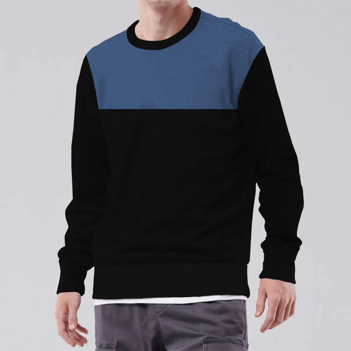 HG Combo Fleece Sweat Shirt - Sky Black