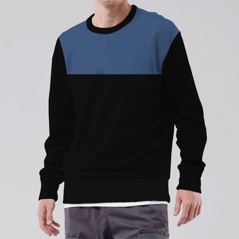 HG Combo Fleece Sweat Shirt - Sky Black