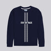 HG "STAY ON TRACK" Printed Premium Sweat Shirt - Navy