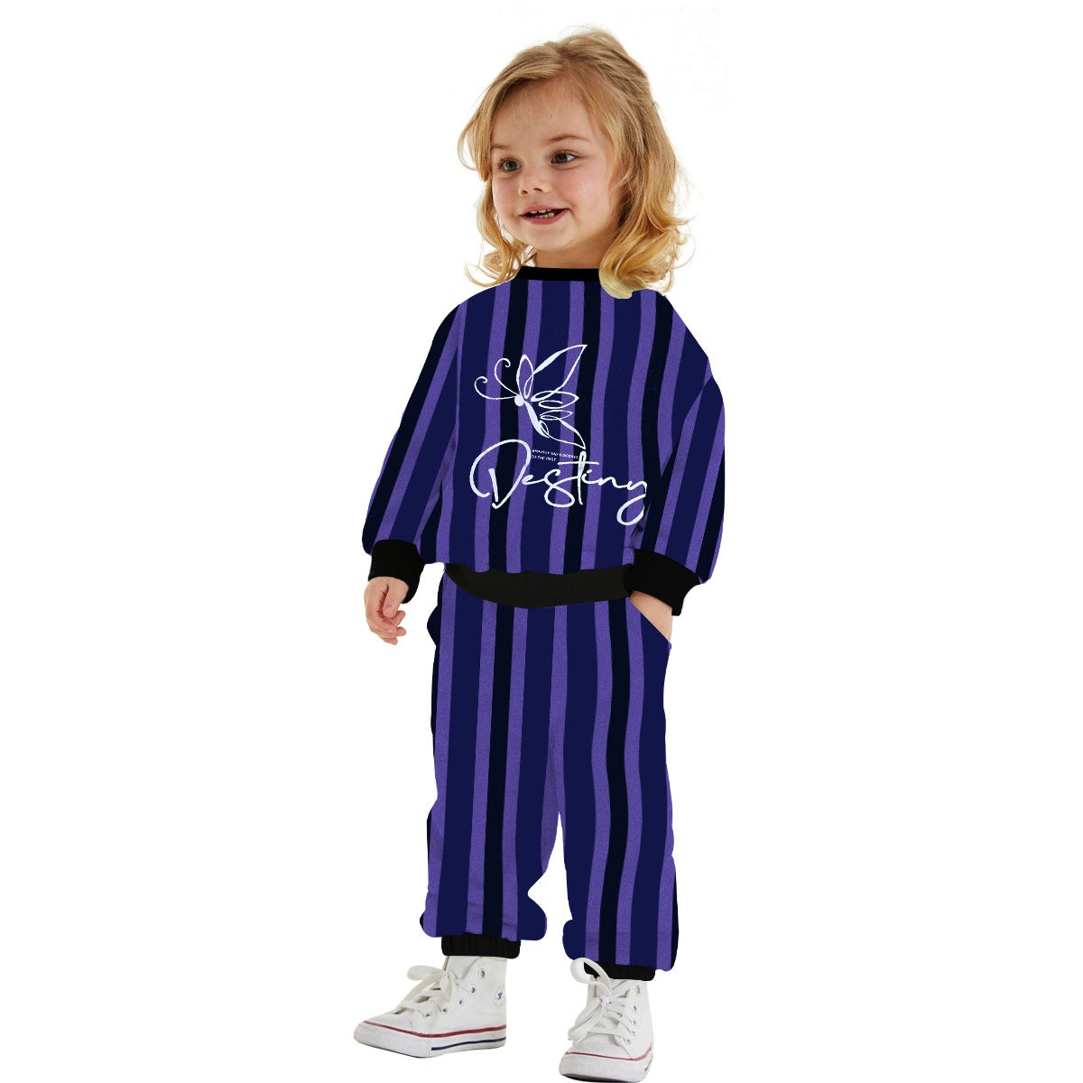 GIRL'S EXCLUSIVE STRIPER FLEECE TRACK SUIT