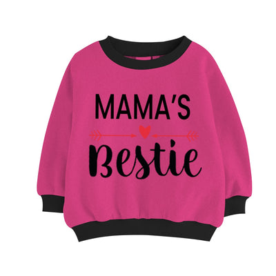 Girls "MAMA's BESTIE" Printed Fleece Sweat Shirt