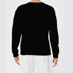 Premium Self Textured Fleece Sweat Shirt - Black