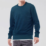 Premium Self Textured Fleece Sweat Shirt - Navy