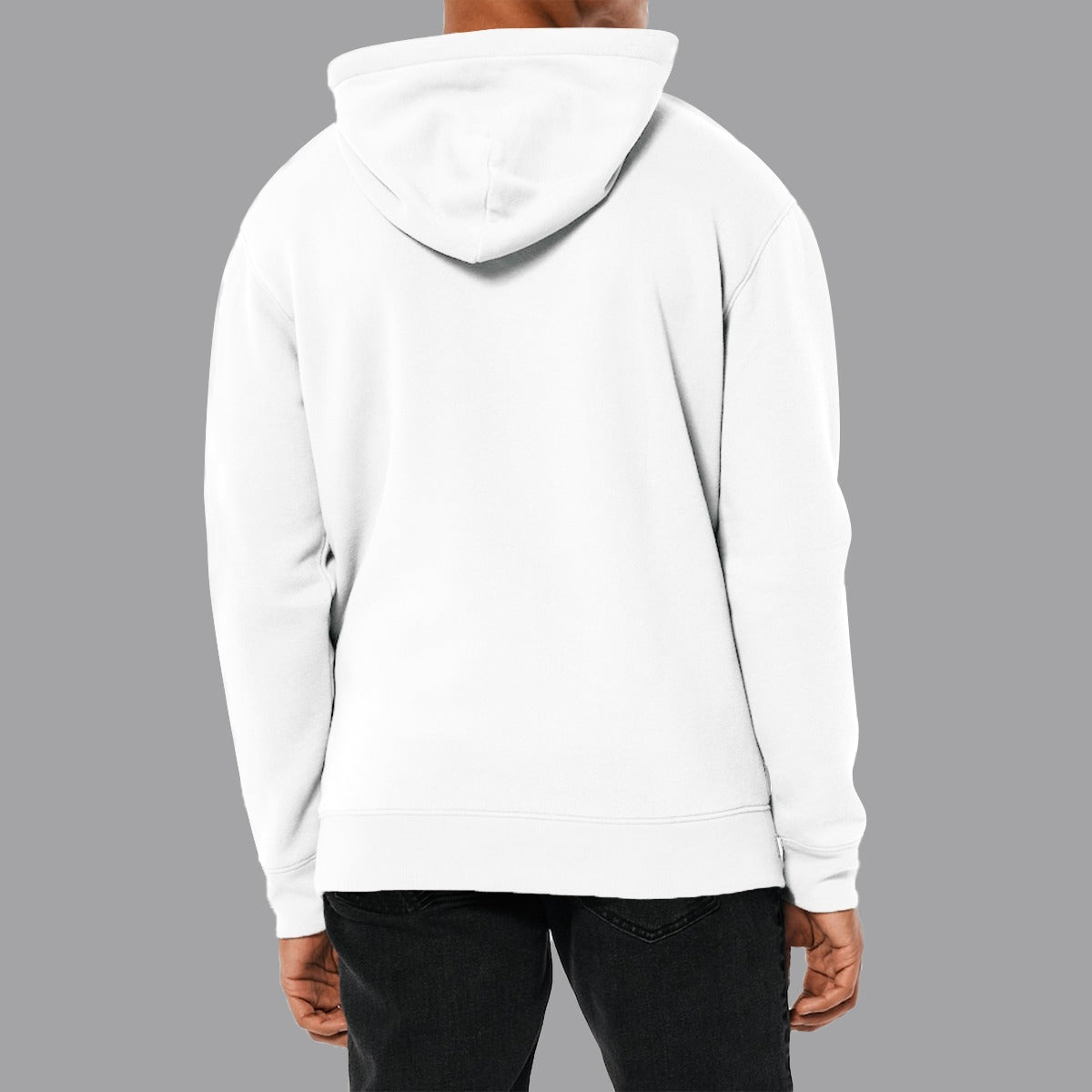 Signature Printed Pull Over Fleece Hoodie - Off White