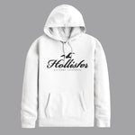 Signature Printed Pull Over Fleece Hoodie - Off White