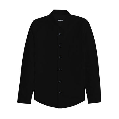 Branded Twill Jet Black Winter Casual Shirt