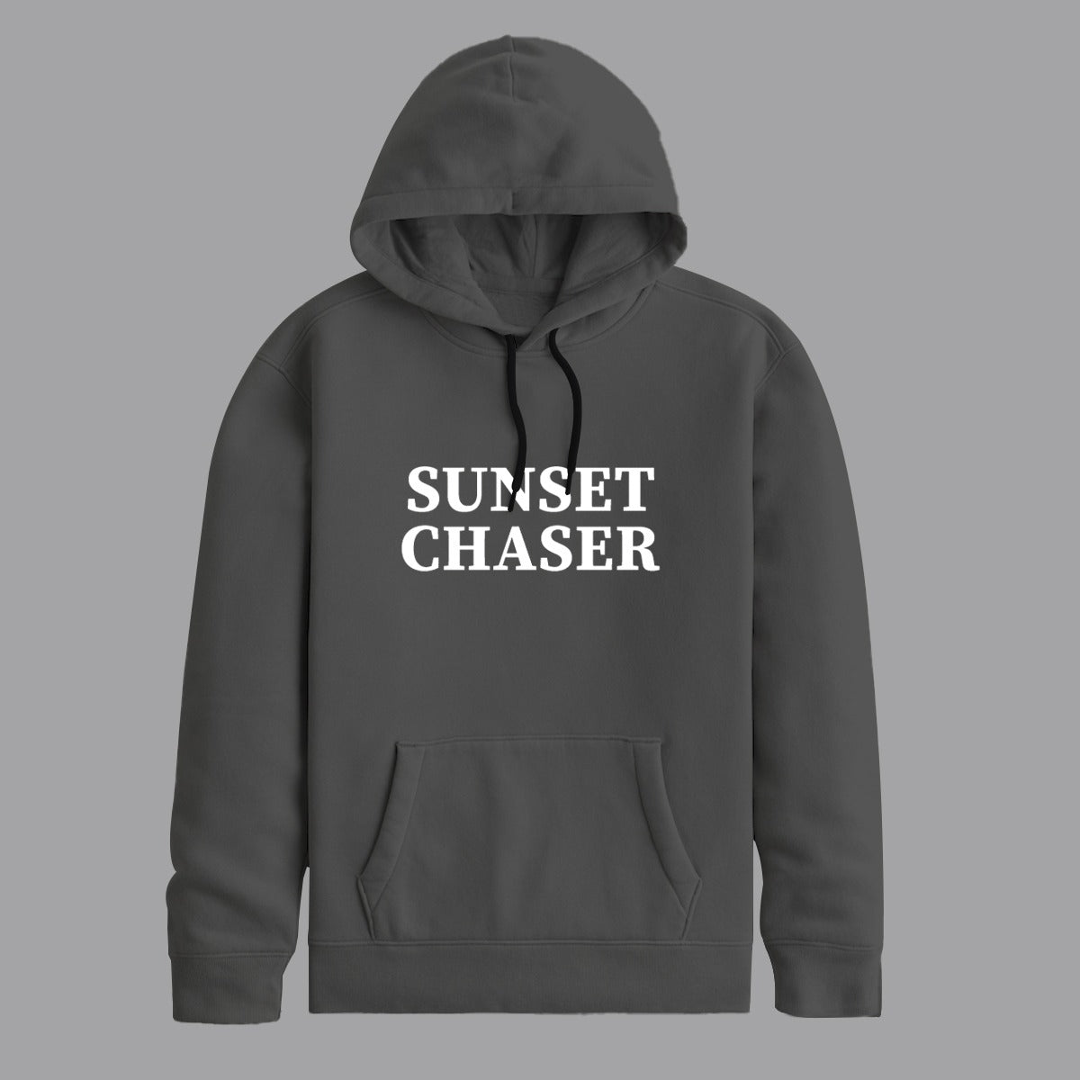 Gray "Sunset Chaser" Printed Hoodie