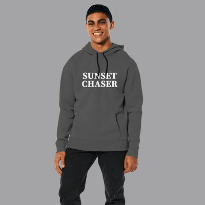 Gray "Sunset Chaser" Printed Hoodie