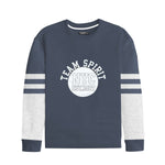 Grey Printed Fleece Fashion Sweat Shirt For Men