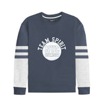 Graphic Printed Fleece Sweat Shirt For Men - Grey (Minor Fault)