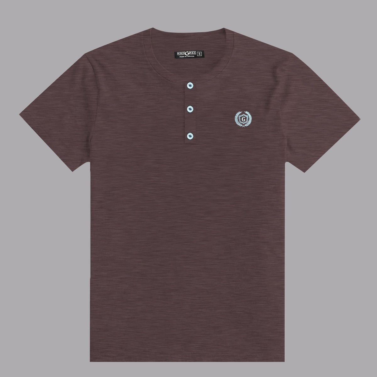 HG Signature Emb Henley Tee