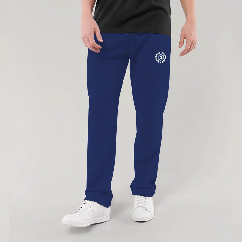 Signature Emb Soft Cotton Trouser - Navy Blue