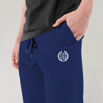 Signature Emb Soft Cotton Trouser - Navy Blue