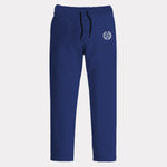 Signature Emb Soft Cotton Trouser - Navy Blue