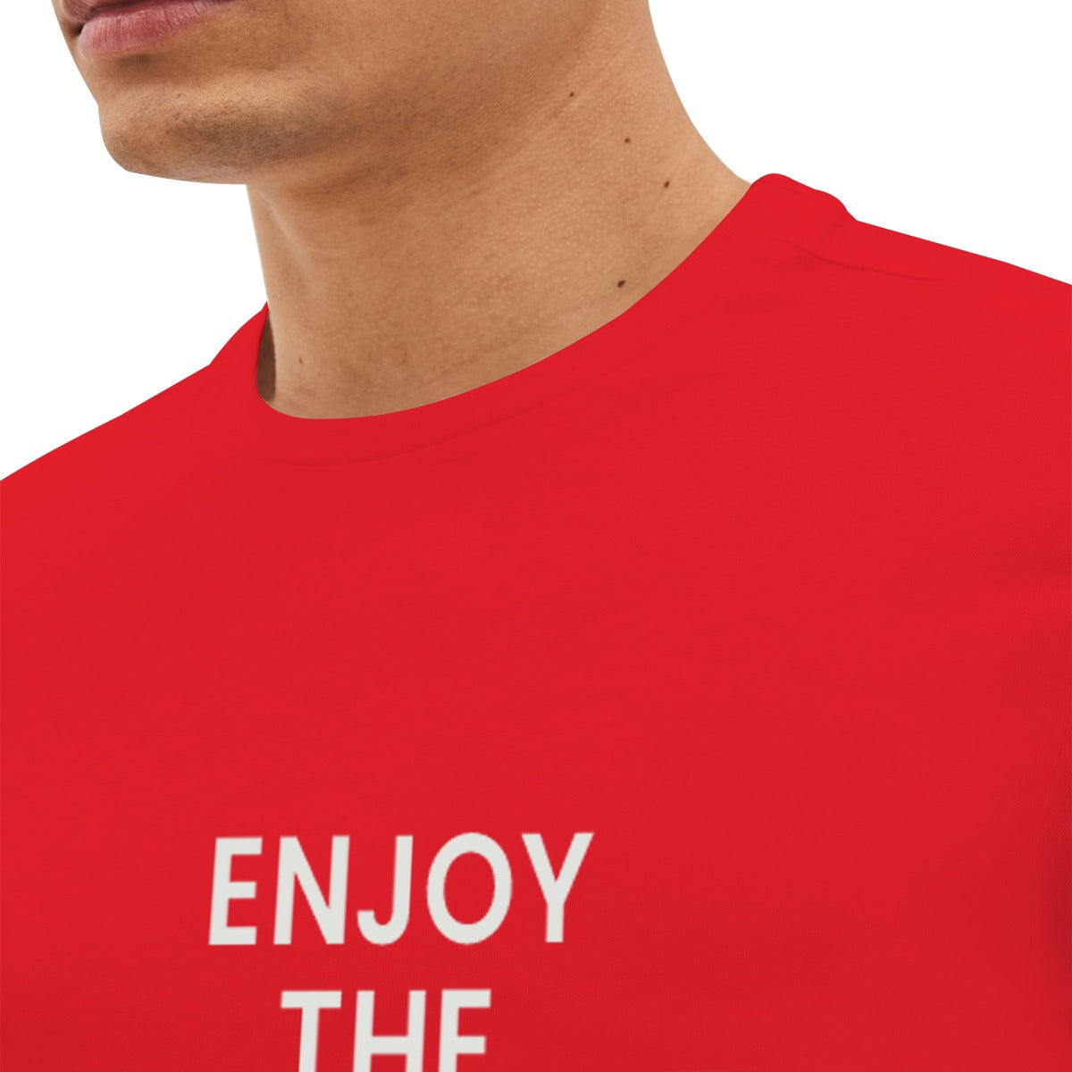 O Neck "Enjoy the Journey" Printed Panel Tee