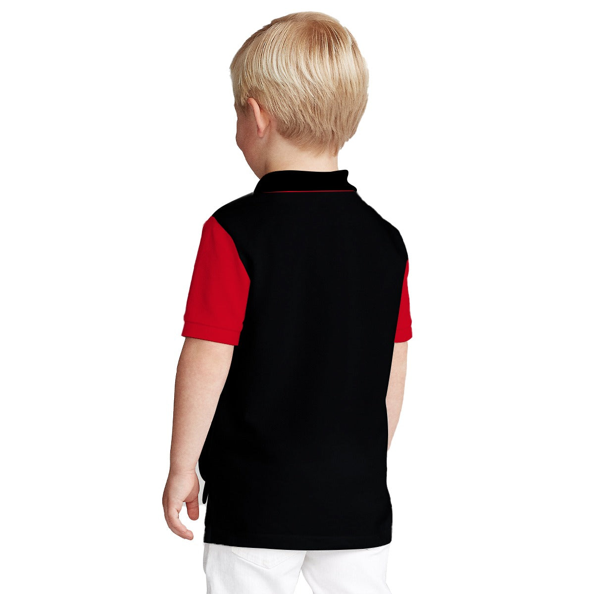 HG Boy's Signature Contrast Sleeves Polo Shirt - Black