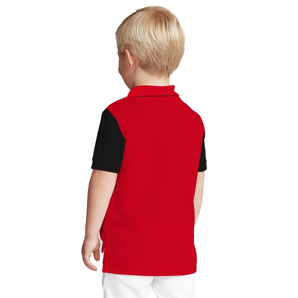 HG Boy's Signature Contrast Sleeves Polo Short - Red