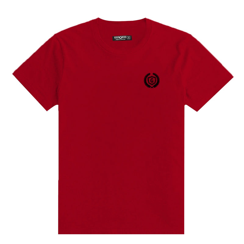 Men's Signature Emb. Round Neck Tee Shirt - Red