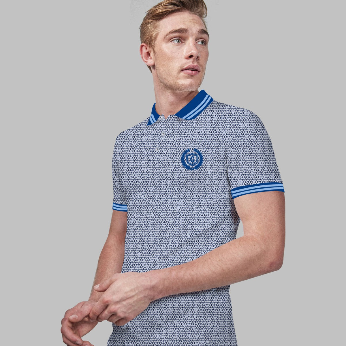 HG PREMIUM TIPPING COLLAR SELF TEXTURED POLO SHIRT