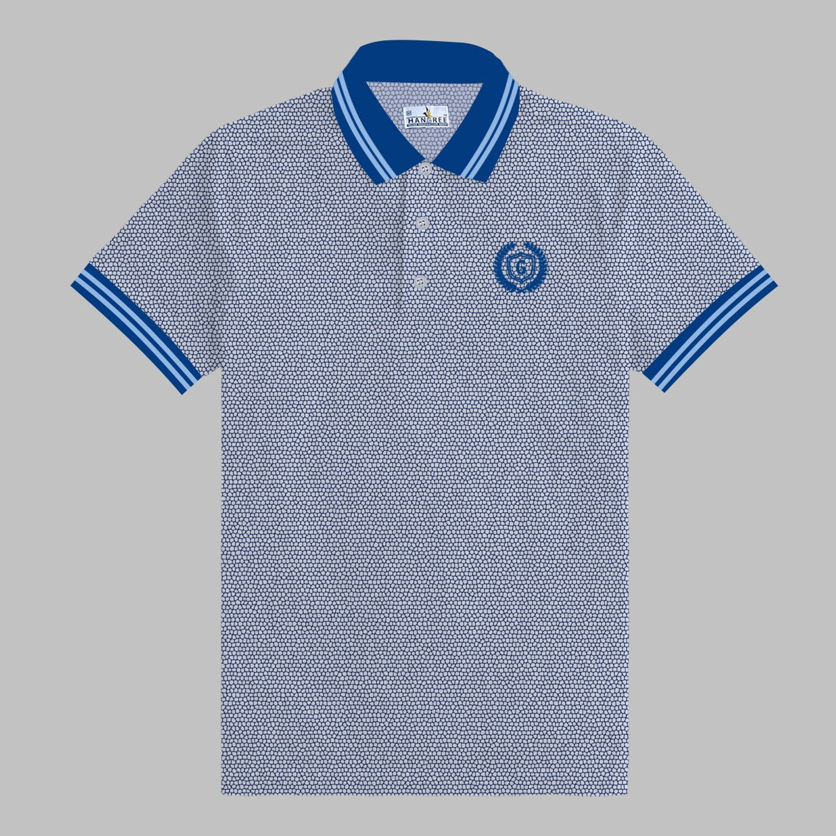 HG PREMIUM TIPPING COLLAR SELF TEXTURED POLO SHIRT