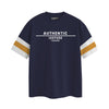 Oversize Down Shoulder Tee Shirt - Navy