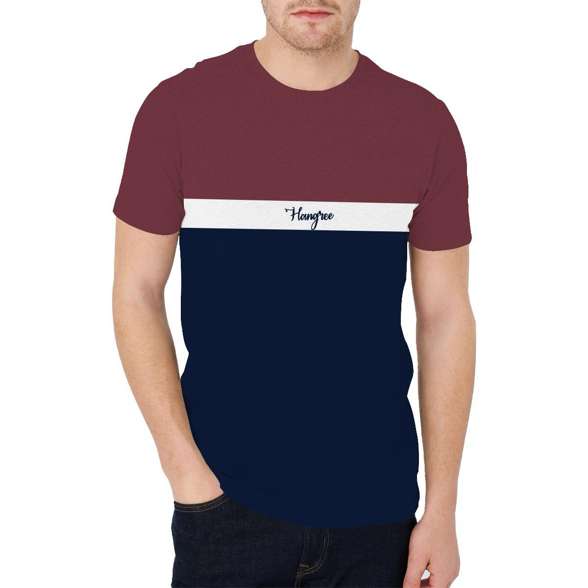 HG SIGNATURE EMB. COMBO PANEL TEE SHIRT