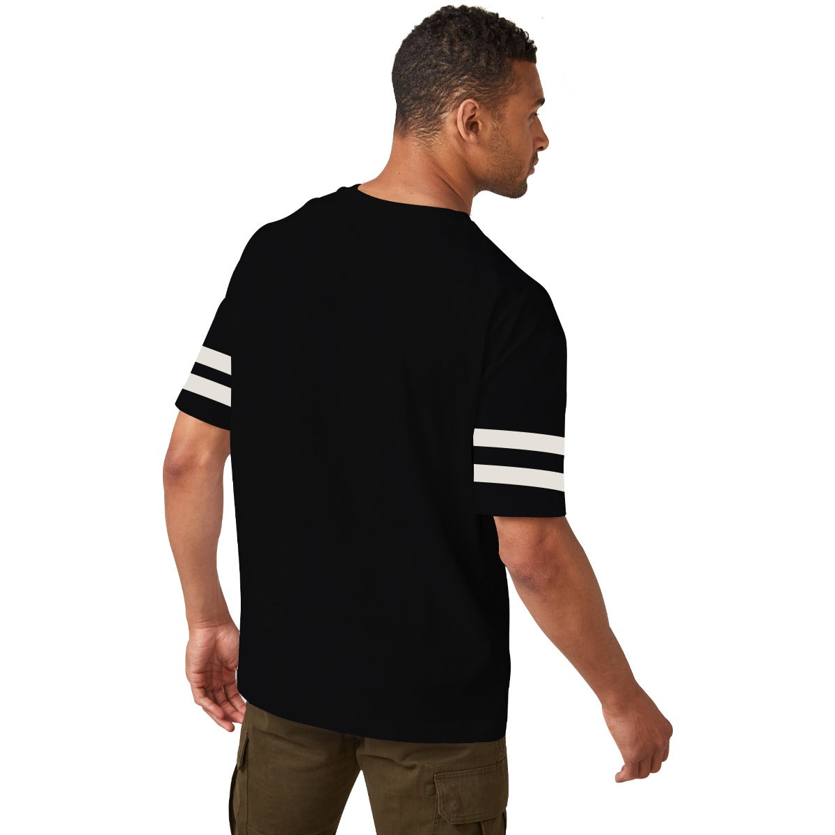 OVERSIZE DOWN SHOULDER TEE SHIRT - BLACK