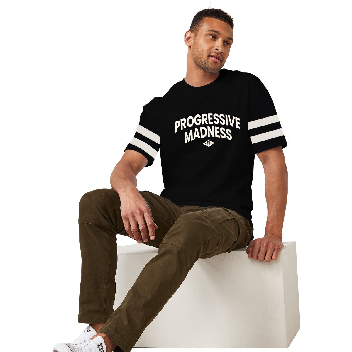 OVERSIZE DOWN SHOULDER TEE SHIRT - BLACK