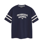 OVERSIZE DOWN SHOULDER TEE SHIRT - NAVY