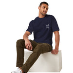 OVERSIZE DOWN SHOULDER TEE SHIRT - NAVY
