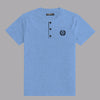 HG Signature Emb Henley Tee - Sky