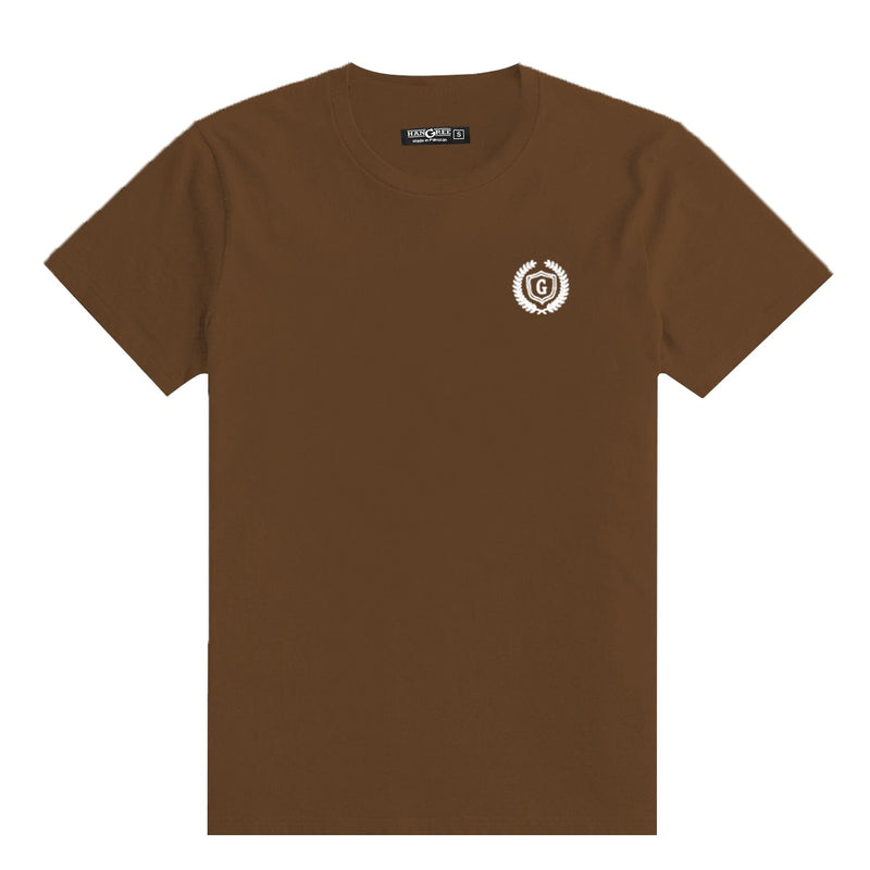 Men's Signature Emb. Round Neck Tee Shirt - Choco Brown
