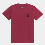 Men's Signature Emb. Round Neck Tee Shirt - Burgundy