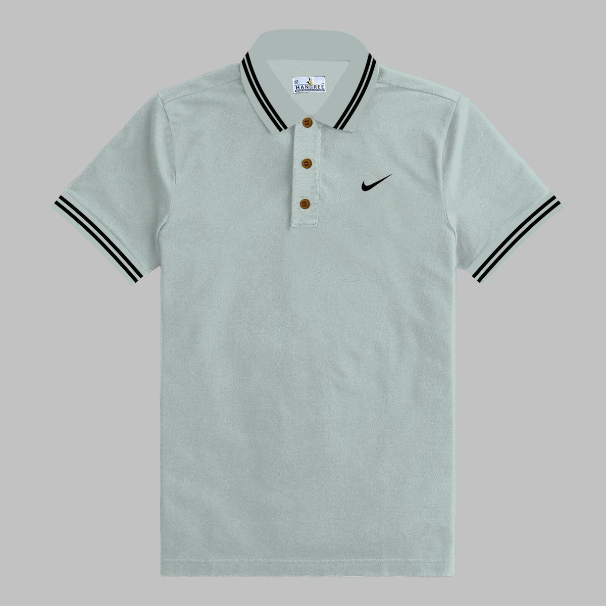 Men's Ultimate Solid Ice Gray Tipping Collar Polo Shirt