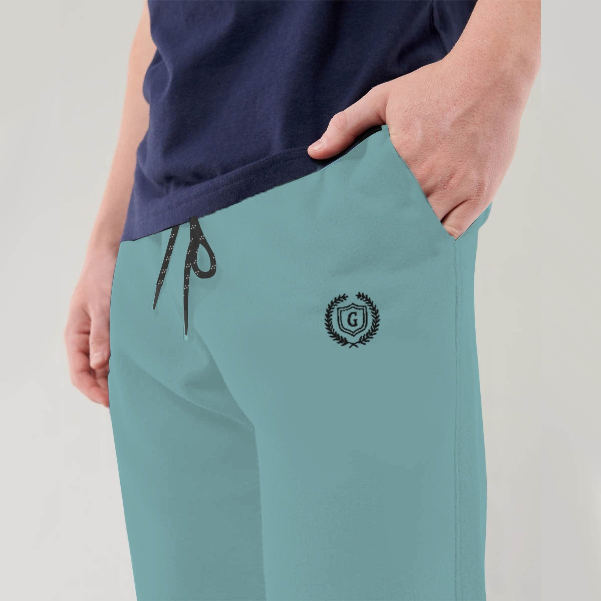 HG SIGNATURE EMB SOFT COTTON TROUSER - Light Ferozi