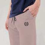 HG SIGNATURE EMB SOFT COTTON TROUSER - TEA PINK